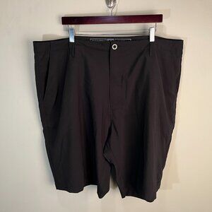 DIXXON flannel company Men's jet black flat front shorts 44 10" inseam EUC